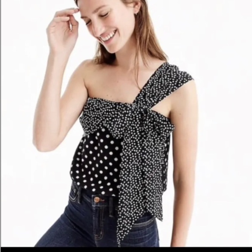 J Crew One Shoulder Top
